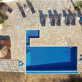 7 bedroom seafront luxury villa with pool & jacuzzi, near Acharavi, sleeps 14-15